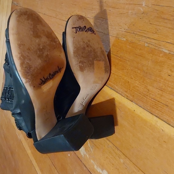 VC John Camuto Black Lamb leather OTK Thigh high Cut out Punk Sexy Boots S.7.5 - Picture 14 of 15